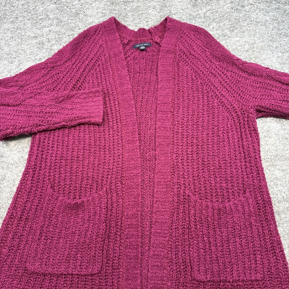 American Eagle cardigan sweater womens XS/S open front knit pockets beach casual